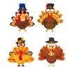 Childrens Delightful Xh100 Thanksgiving Turkey Stickers Family Puzzle Diy Craft Pack