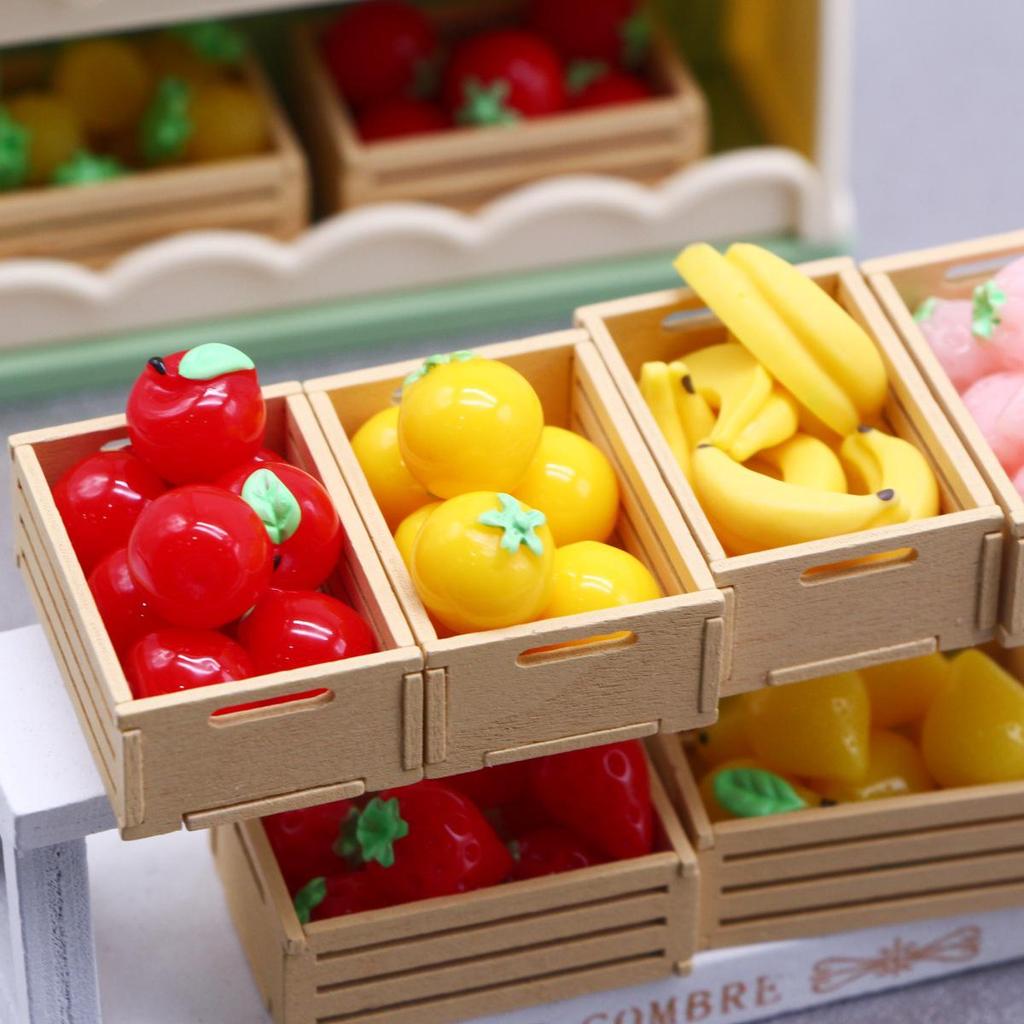 10-Piece Set: Mini 3D Fruit Dollhouse Dining Table Play Food Props