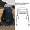 Folding Commode Portable Toilet Seat Portable Potty Chair Comfy Commode Chair Perfect for Camping Hiking Trips