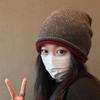 Double-sided Knitted Stacked Hat Streetwear Brimless Beanie Cap Pullover Cap  Women Girls
