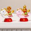 Gift Idea Cute 2026 Horse Year Mascot Year of The Horse Resin Zodiac Horse Figurines Cartoon Lifelike Horse Statue New Year Gift