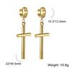 Cazador Punk Jesus Cross Drop Earrings for Men Women Christian Religious Stainless Steel Earrings Jewelry Mother's Day Gift