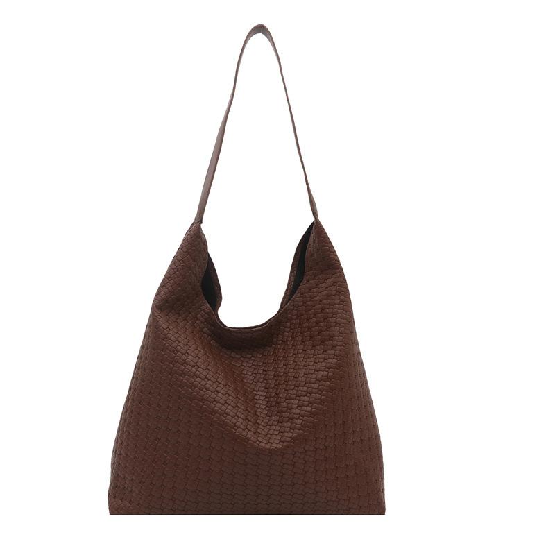 

Retro woven pattern tote women s bag new large capacity commuter shoulder bag casual high-end underarm bag trend