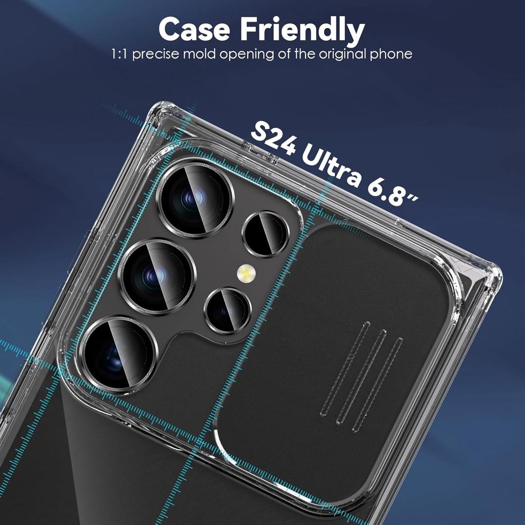 CloudValley for Samsung Galaxy S24 Ultra Camera Lens Protector, 9H Tempered Glass & Ultra-Thin Aluminum Alloy Individual Lens Screen Protective Cover
