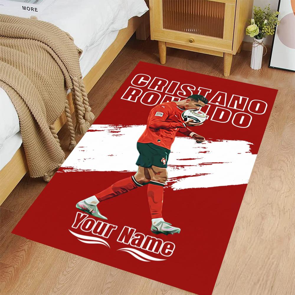 Cristiano Ronaldo Carpet Perfect For Game Room Study Room Kitchen Entryway Antislip Rug Anime Office Decor Best For Christmas