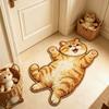 Anti-fouling Home Decor Carpet 2D Cartoon Carpet Cute Cat-Shaped Area Rug  Bedrooms