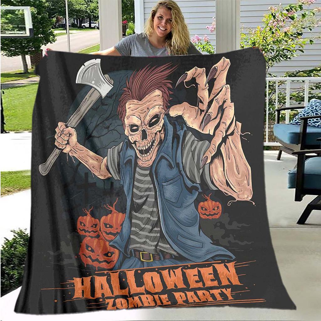 Halloween Horror Kürbis Filme Decke Sofa Decken für Betten Super Weich Warm Deckenbezug Flanell Überwurfdecke