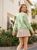 In Stock: Versatile Daisy Jacquard V-Neck Cardigan Sweater
