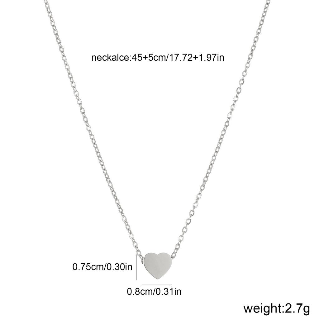 Metal Heart Pendant Multi-Purpose Stylish Clavicle Neck Chain Wear Resist All-Match Pendant Choker Gifts for Friend