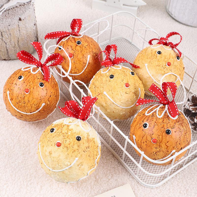 8cm 6pcs Bulk Foam Christmas Ball Ornaments Set, Festive Tree Hanging Decor, Home Party Supplies, Family Holiday Gifts