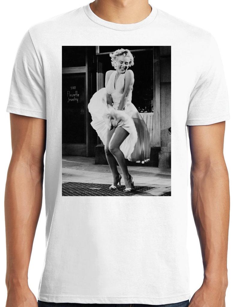Big Guys Rule Big and Tall Marilyn Monroe 7 Year Itch White Dress Photo unisex T-Shirt