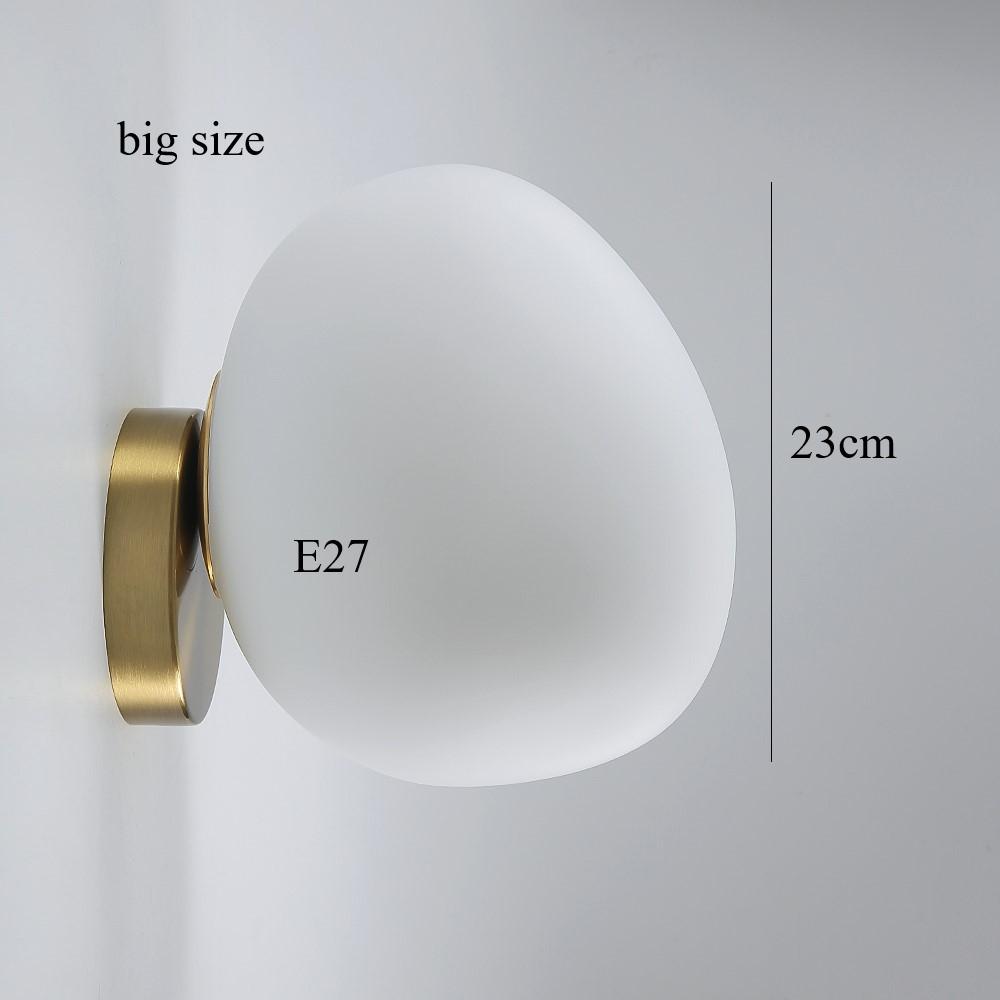 Irregular Shaped Glass Wall Lamp Nordic Minimalist Bedside Decor Wall Light Dinosaur Egg Milk White Glass Wall Lamp Ceiling Lamp