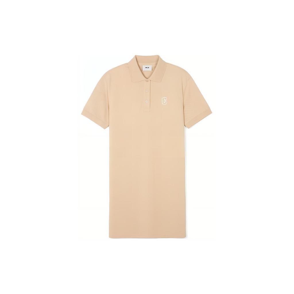 New MLB Short Sleeved Dresses Women's Light Beige 3FOPB0543-45BGL