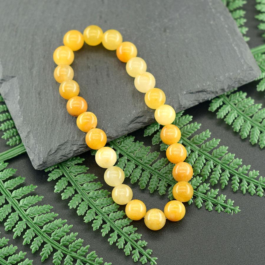Natural Yellow Jade Round Beads Stone Bracelet Women Red Natural Crystal Amethyst Lapis Lazuli Gem Bracelet Men Gift for Lovers