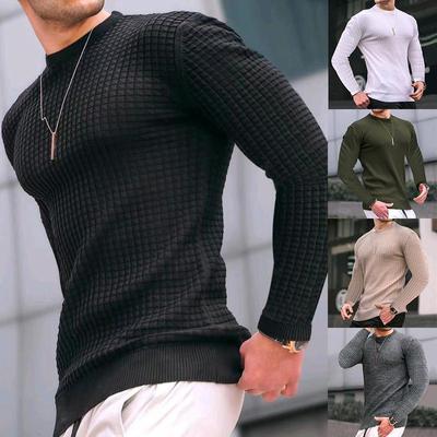 Sweatwear Men's Round Collar Autumn Winter Casual Long Sleeve Basic Knitted Sweater Pullover Men Tops Sweatshirts T-shirt