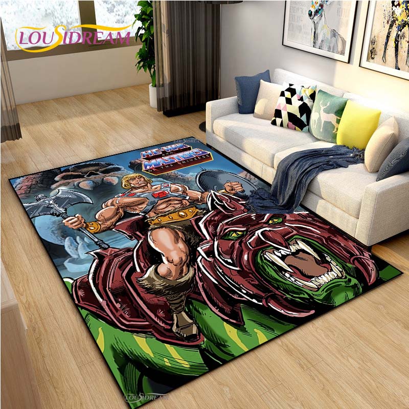 He-man meesters Cartoon Tapijt voor Woonkamer Slaapkamer Vloerkleed Keuken Kinderen Deur Antislip Vloermat Verjaardagscadeau Fotografie Requisieten Tapijt
