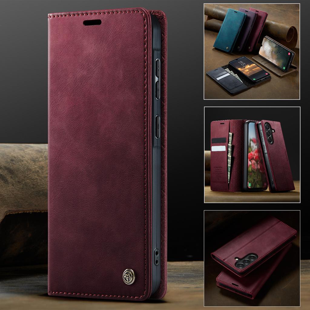 Flipp-läderfodral för Samsung Galaxy S26 Ultra S25 Edge S24 Plus S23 FE S22 + S21 S20 Plånbok Etui