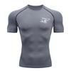 Men's Shark Print Compression Shirt Quick Dry Breathable Outdoor Workout Training Jogging Top ZY