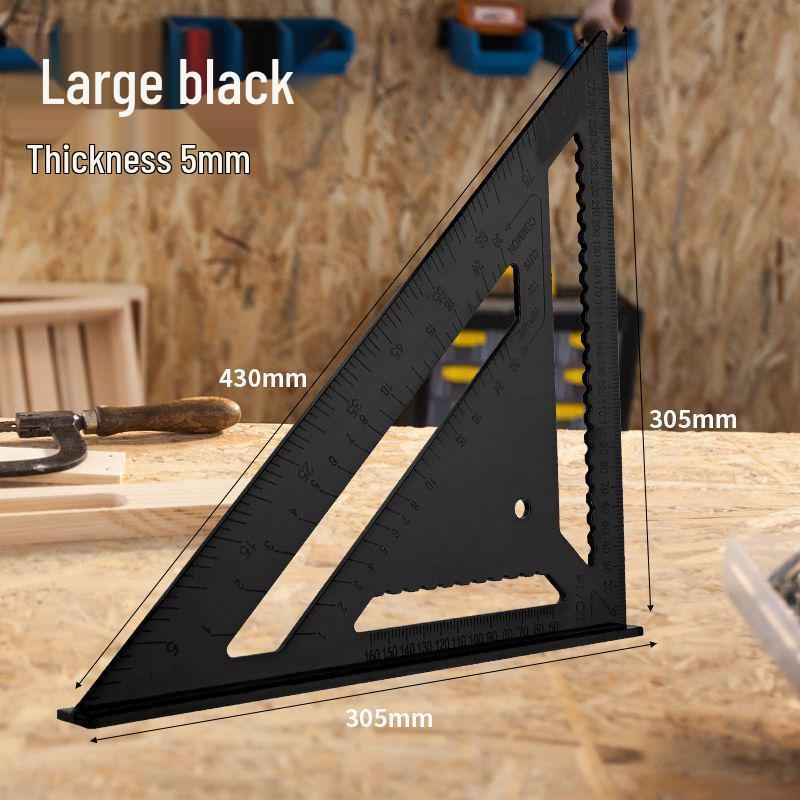 High-Precision Multifunctional Plastic Triangle Ruler (90° & 45°) for Woodworking Decoration