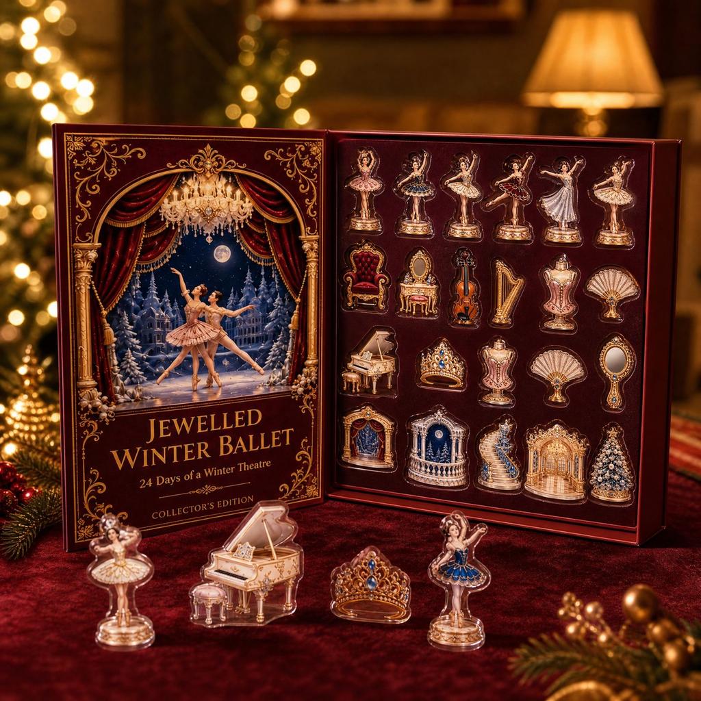 Calendario de Adviento de Cuenta Regresiva de Navidad 2D con Cajas para Regalar y Recuerdos de Fiesta
