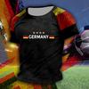 Unisex Casual Loose Fit Short Sleeve T-Shirt with Germany Flag Heart Print Deutschland Graphic Tee for Everyday Wear