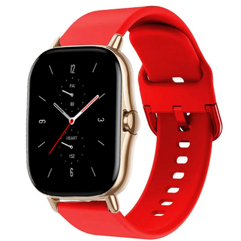 Sport strap For Amazfit GTS-GTR-4-3-2-2e-Mini-Pro-stratos 2 3 Watchband Silicone Bracelet Correa Amazfit bip-U-S-3-pro 20mm 22mm