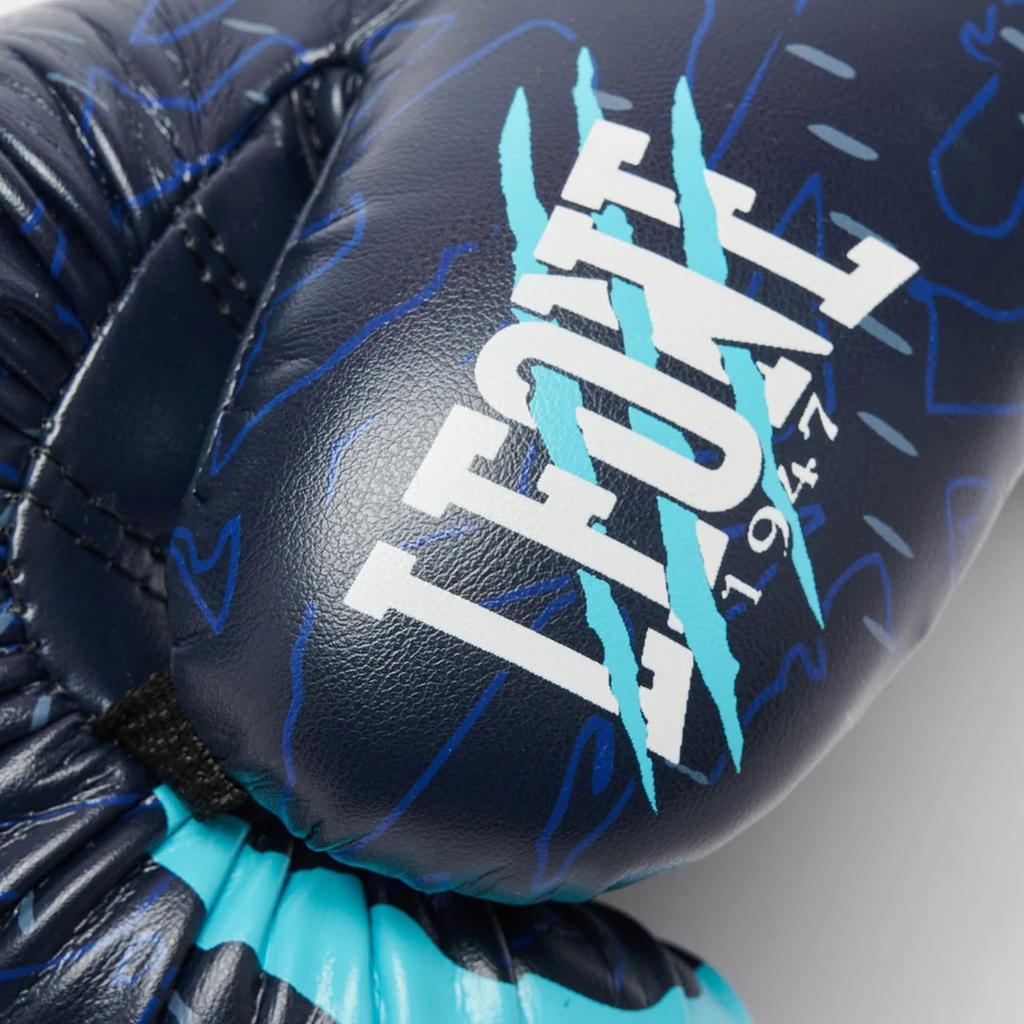 LEONE 1947 Boxing Unisex Training Synthetic Velcro Closure Blue GN004 Gloves, [PRIMAL INSTINCT] Gloves, Leather, (14oz), [Authentic Product]