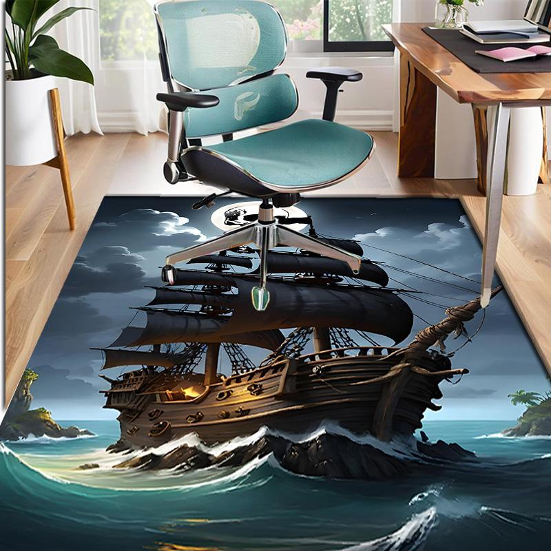 Captain Jack Sparrow Pattern Rug, Indoor/Outdoor Mat, for Picnic, Gameroom, Bedroom, Office, Living Room, Home Decor Carpet, Birthday Gift