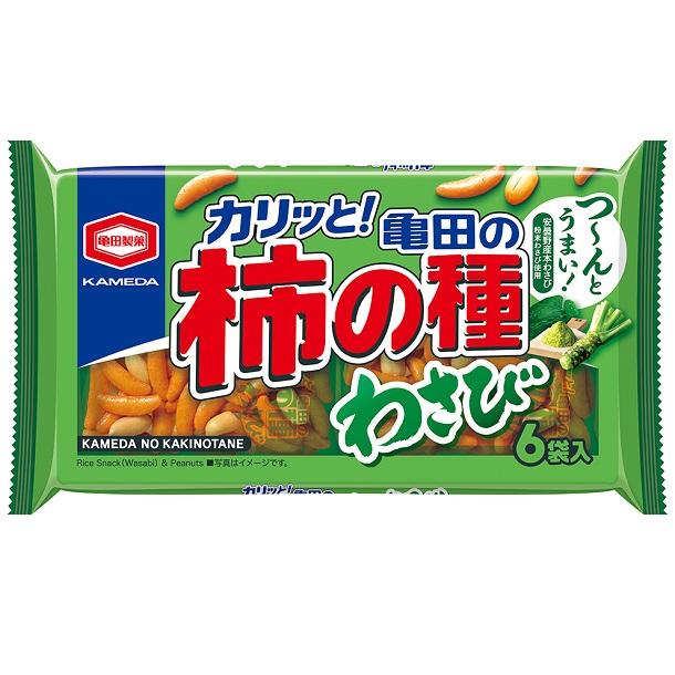 

Kameda Seika Kameda s Kaki no Tane (Wasabi Flavor), 6-Pack, 182g (x1 Bag)