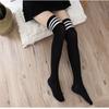 Sexy Black White Striped Long Socks Women Over Knee Thigh High Socks Over The Knee Stockings For Ladies Girls Warm Knee Socks