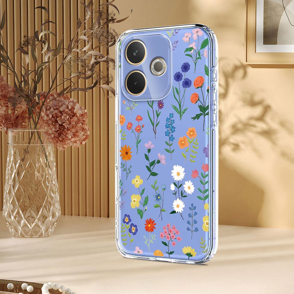 Hülle Für Oppo A5 4G 5G Niedlich Blume Handyhülle für Coque Oppo A5 A5 Pro A5M A3 A3 Pro A3X 4G 5G Transparent Weiche Hülle Funda