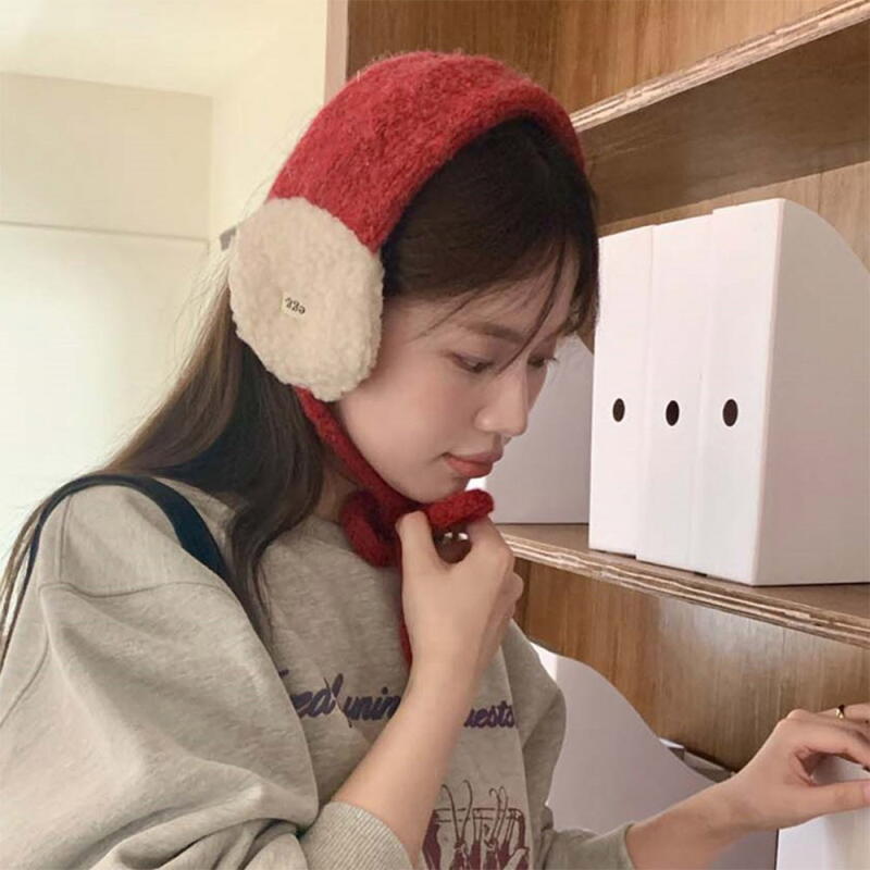 Women's String FW Wool Knit Dumble Earmuffs