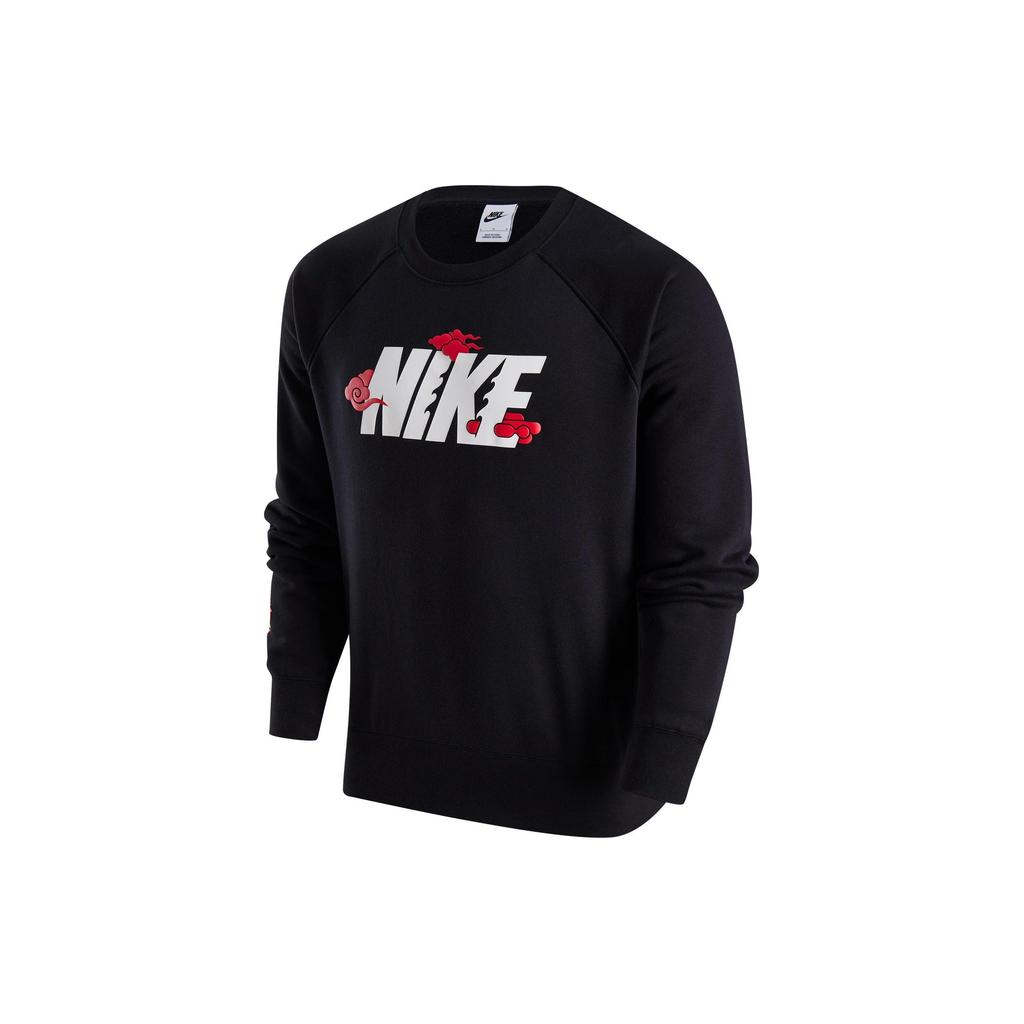 Nike CNY Series Fleece-Lined Crew Neck Sweatshirt Men Tops Black FZ6374-010