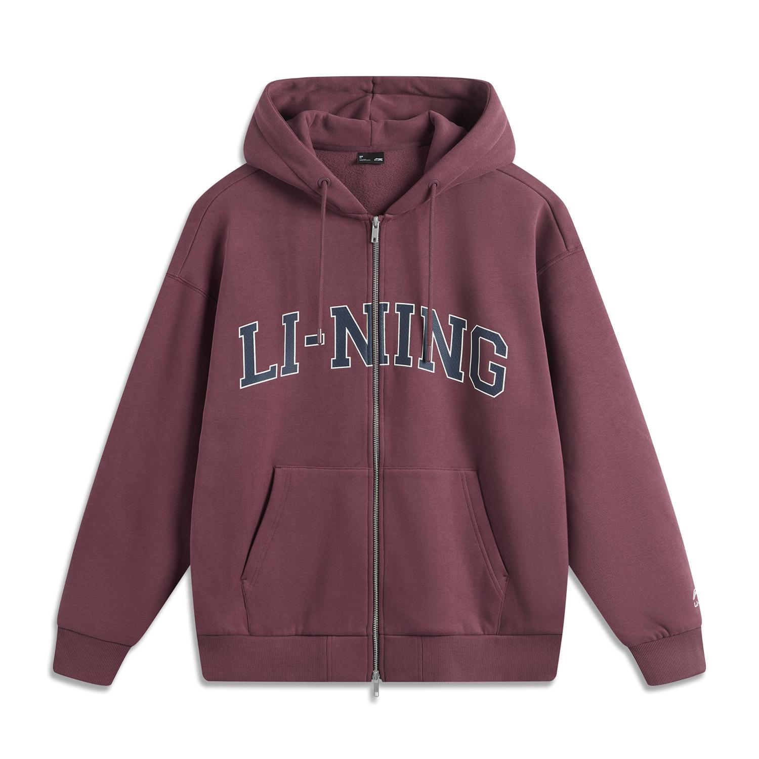 Li Ning Weekend Youth Sweatshirt Unisex Dark Red Purple AWDUA11-4 2XL