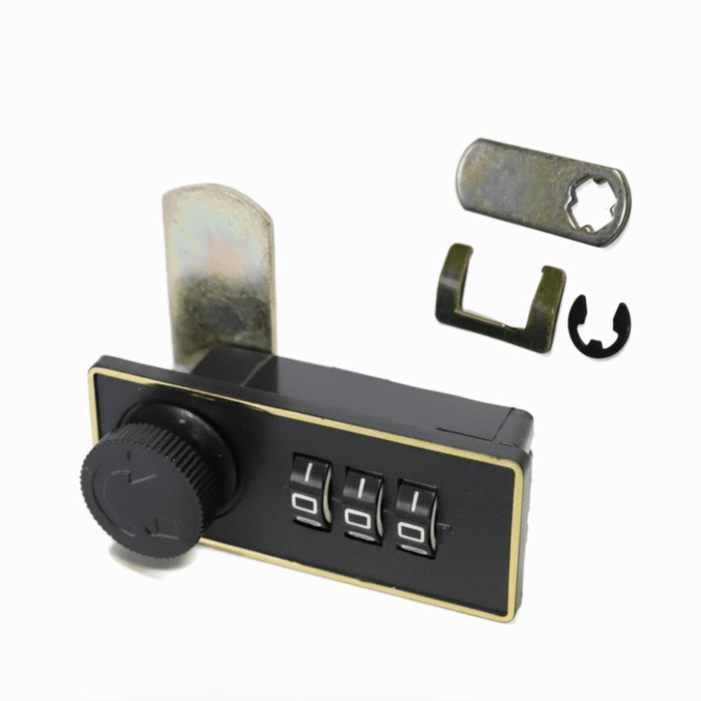 Anti-Theft Drawer Turntable Password Lock 3 Digit Dial Combination Lock Cabinet Lock  File Cabinet Gold Straight