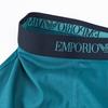 Emporio Armani Men's XL Boxer Briefs, Solid Color with Logo Print, 3-Piece Set, Blue, EM000260 AF10800 MB148, Made In Italy [Parallel Import]