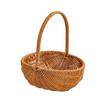 Handwoven Rattan Flower Basket: Ideal for Camping, Picnics, Storage, and Floral Arrangements
