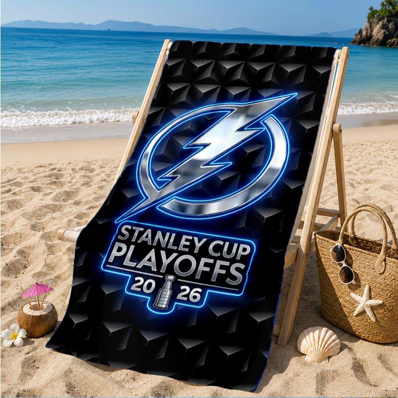 Tampa Bay Hockey Beach Towel, Super Soft Microfiber, Perfect Gift for Her/Him, Birthday, for Pool, Beach, Travel, Decor Beach Party