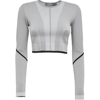 By Stella McCartney TrueStrength Long Sleeve Crop Top Grey HR4511