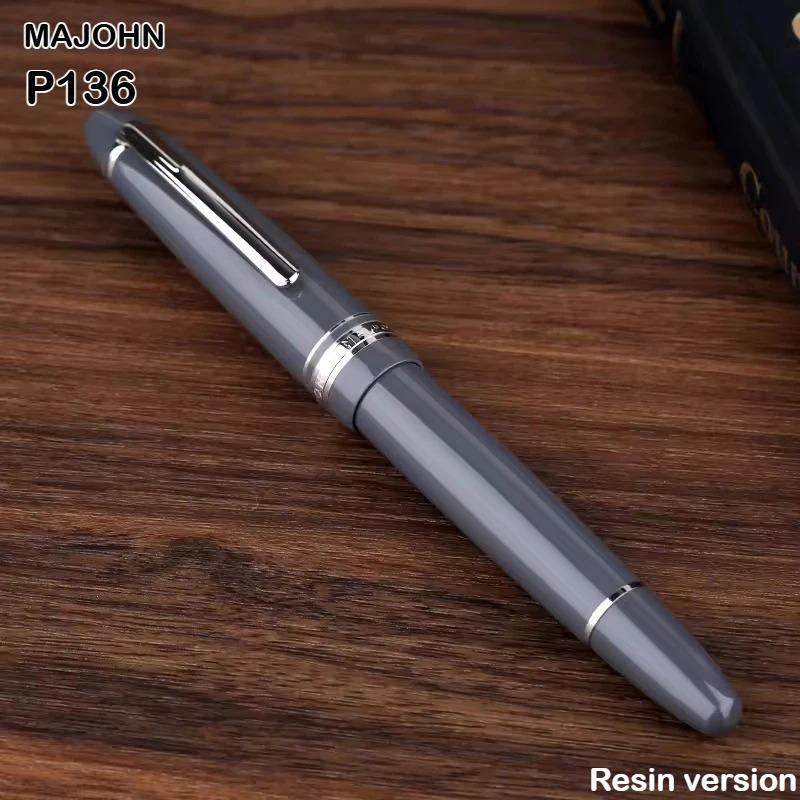 

MAJOHN P136 Piston Fountain Pen Anti-slip with 3D EF/F Anti-slip Hammer Pattern Version Pen School Supplies Stationery F