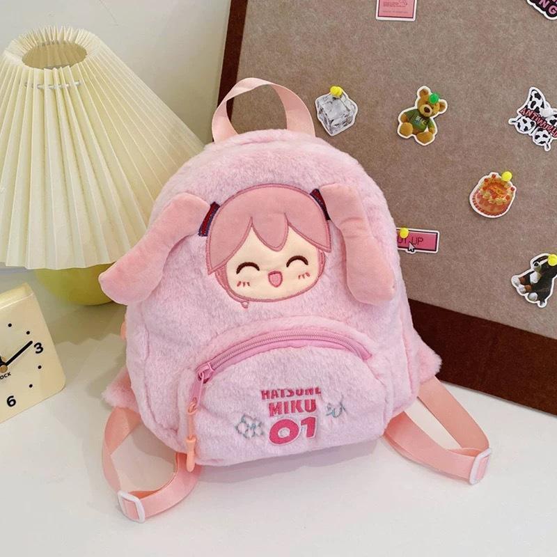 Miku Theme Hatsune Plush Backpack Outdoor Leisure Cartoon Cute Itabag Schoolbag