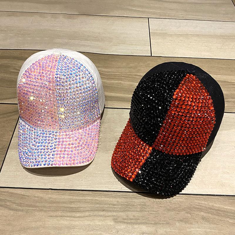 Handmade Diamond Studded Duckbill Cap Korean Style Trendy High-Quality Children'S Fashionable Face Enhancing Small Baseball Cap
