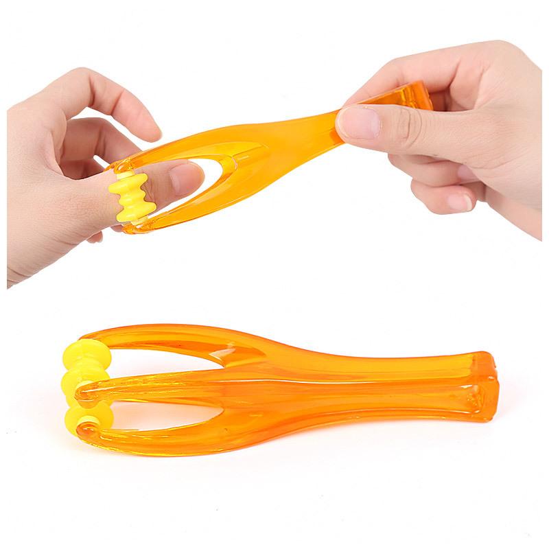 Finger Massager Orange Mini Multifunctional Finger Massage Roller Fat Push Slim Hand Slimmer