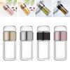 Glass Tea Infuser Bottle Tea Tumbler Cup Double Walled Tea and Water Separation Cup 350ml Leakproof for Outdoor Travel Office
