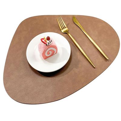 PU Leder Tischsets, Wasserdichte Untersetzer, Küchentischmatten, Leicht abzuwischen, Knitterfreie Küchentischmatten