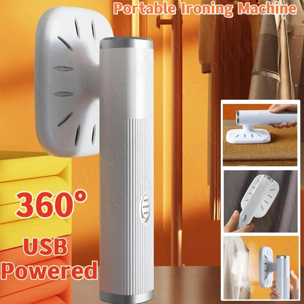 

Portable Ironing Machine 360° Ironing Dry & Wet Steam Iron USB Powered Electric Ironing Machine for Fabric Clothes Ironing white