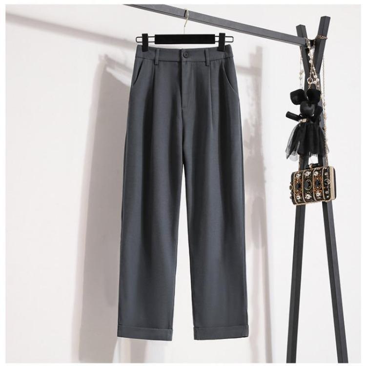 New Plus Size Women High Waist Elastic Loose Harem Pants Vintage Casual Basic Trousers Solid Long Pants