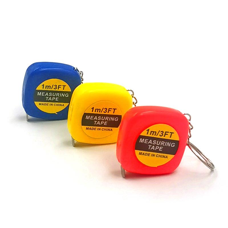Mini Retractable Measuring Tape 1M 3FT Portable Anti Drop with Keychain for Office Home General Use