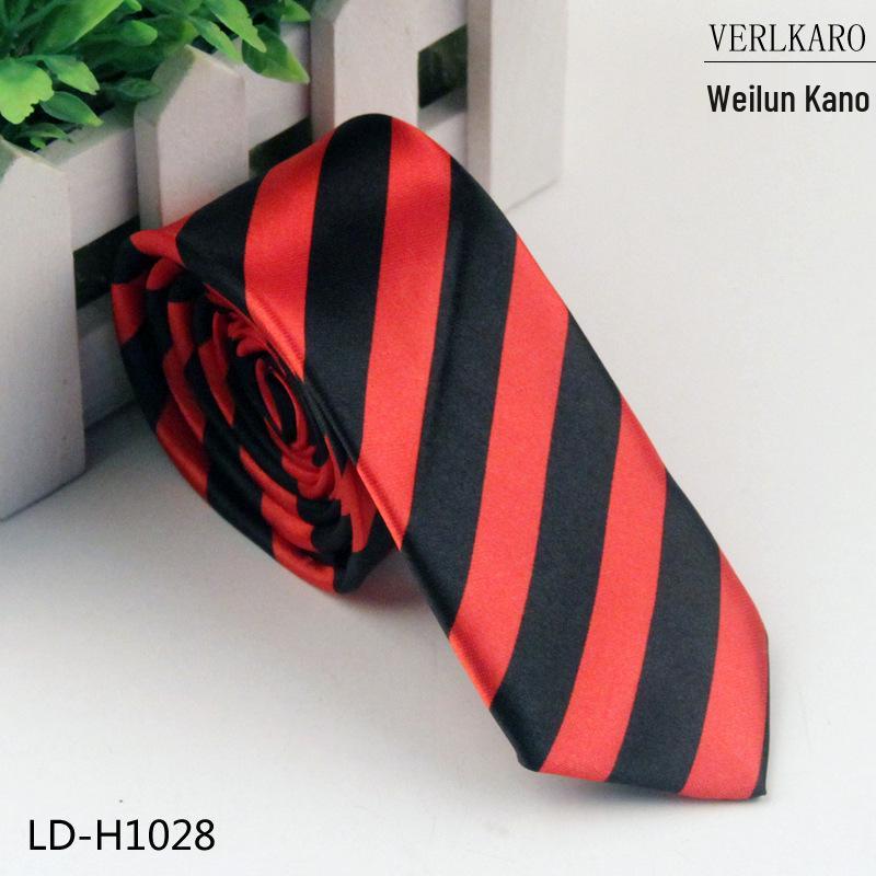 Multi-Color Student 5cm Narrow British Casual Polyester Silk Printed Tie