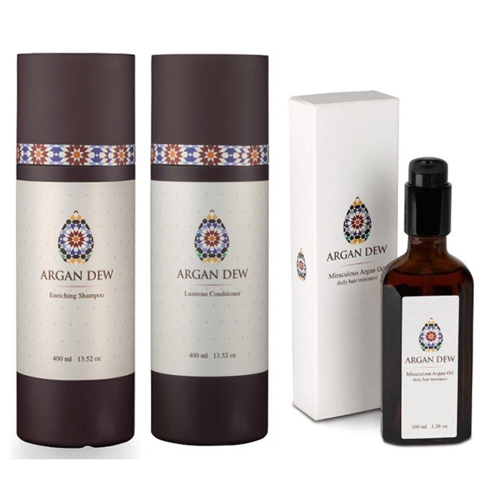 

ARGAN DEW Shampoo Conditioner Oil 3-piece set (400ml/400ml/100ml)
